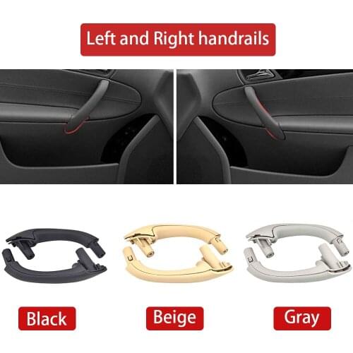 Black/Gray Door Pull Cover Interior Handles Trim 2038101651 For Mercedes Benz C Class W203 2000-2007 2038101551 High Quality