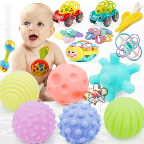 Baby Ball Sensory Toys Hands Touch Tactile Toys Education Soft Massage Ball For Infant Activity Development Baby Toys 0 12 Month