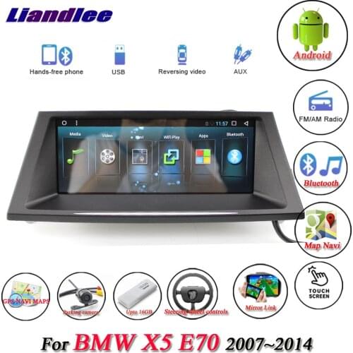 For BMW X5 E70 2007-2014 Car Android 10.0 Player Multimedia Stereo System Carplay Androidauto GPS Navigation HD Screen