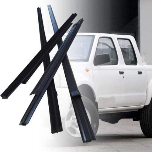 60% Dropshipping!4Pcs Outer Window Glass Seal Belt Rubber Weatherstrip Moulding Trim for Nissan D22