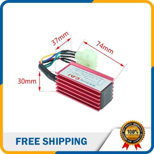 GY6 Racing Ignition CDI BOX RED 4+2 Round Connector for 50cc 150cc MOPED SCOOTER ATV DQ-101-2