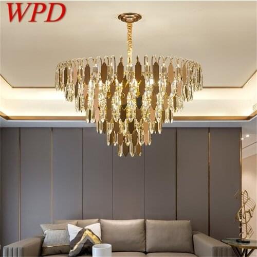 WPD Chandelier Fixtures Postmodern Crystal Pendant Lamp Light Home LED for Dining Living Room Decoration
