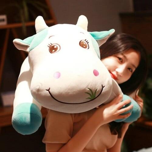 50cm-110 cm Large Size Cute Cows Stuffed With Plush Toy Fabrics Are Comfortable And Soft For Children As A Birthday Present