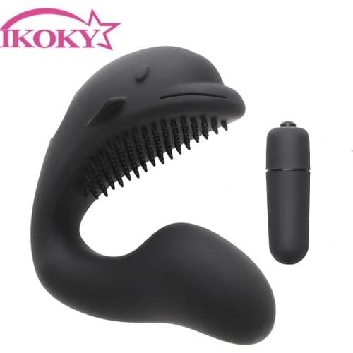 IKOKY Vibrator Massager Clitoris Stimulator Sex Toys Toys For Adults Vagina Shock Dildo Dolphin Style G Point Orgasm Anal Plug