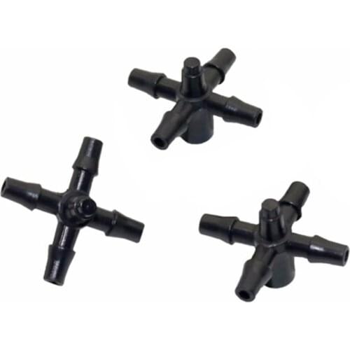 3/5mm Interfaces Hose Five-way Hose Splitters Garden Multiple Joints Cross-connectors Garden Irrigation Pipe Connection Fitting
