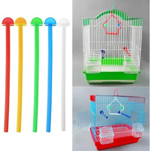 5PCS Bird Cage Perch Stand Holder Plastic Bird Finch Canary Budgie Cage Platform 17cm Plastic Bird Perch Random Color
