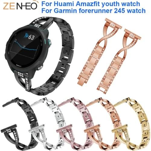 20mm for Garmin forerunner 245 metal Watch band For Samsung Galaxy watch Active/Gear S2/gear sport bracelet Watches straps bands