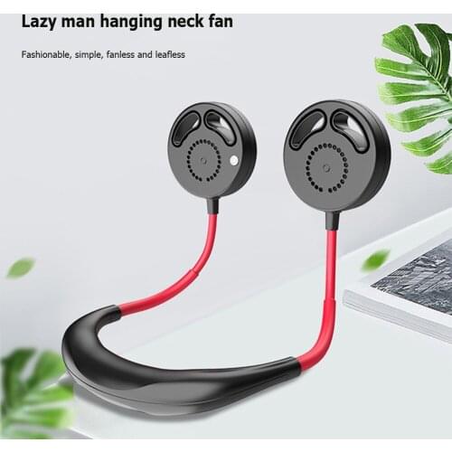 Mini USB Portable Fan Neck Fan Neckband With Rechargeable Battery Small Desk Fans handheld Air Cooler Conditioner for Room