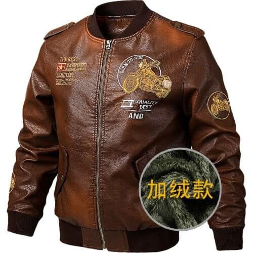 Men Winter Plus Velvet Thicken Jackets Luxury Fashion Casual Moto Leather Coat Streetwear Plus Size Sports Clothing 2021 New