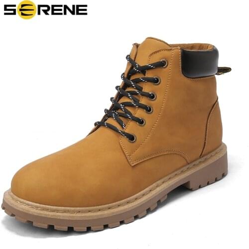 SERENE Brand Mens Boots Timber Westar Shoes Kanye Tamberlinrd Yellow Shoe New Male Timberly Martins Men Winter Cowboy Ankle Boot