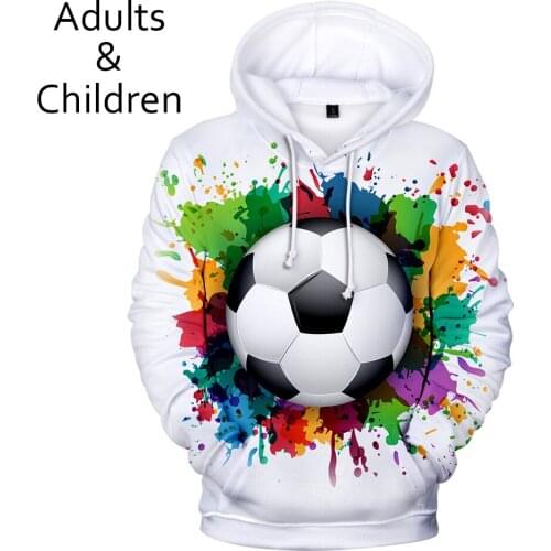 Hot Popular 3D football soccer Hoodies Men Women Sweatshirts Fashion Kids Hoodie Suitable Kpop boy girl Casual sportwear Outwear