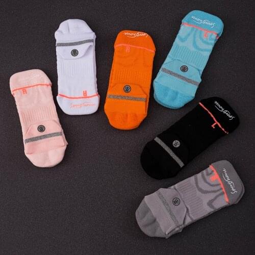 Professional Outdoor Basketball Bike Running Football Breathable Non-Slip Colorful Women Thin Short Hiking Tennis Socks