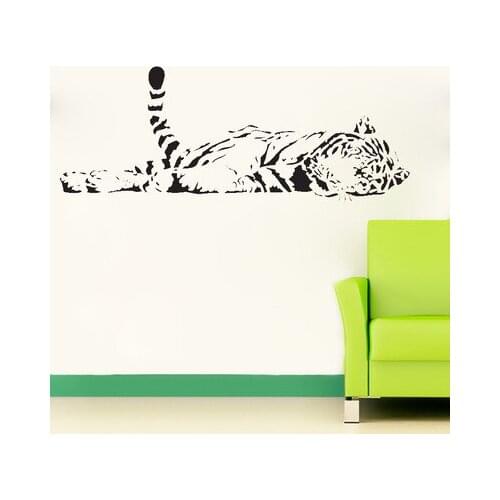 Hight Quality Carving 43*80cm Personality Creative Tiger Wall Sticker Animal Modern Home Decal 3D Wall Art Wall Decor Poster