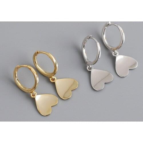 Heart Earring For Women Love Round Earrings Fine Fashion 100%925 Sterling Silver Earrings 2020 New Jewellery Accessories