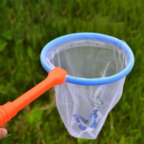 3Pcs Kids Outdoor Insect Bug Trap Butterfly Catching Net Fishing Accessory Toy Anti-slip Lightweight Catching Net Random Color
