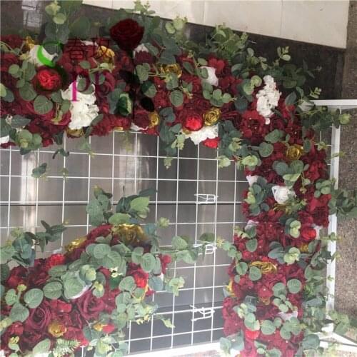 SPR wedding decoration flowers artificial wall wedding flower wall stage backdrop wholesale artificial flower