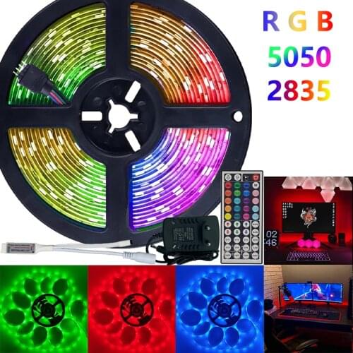 Led Strip Light IR Bluetooth RGB 5050 2835 SMD Led Lights Tape Flexible Diode Ribbon DC12V Waterproof Lamp For Home Christmas