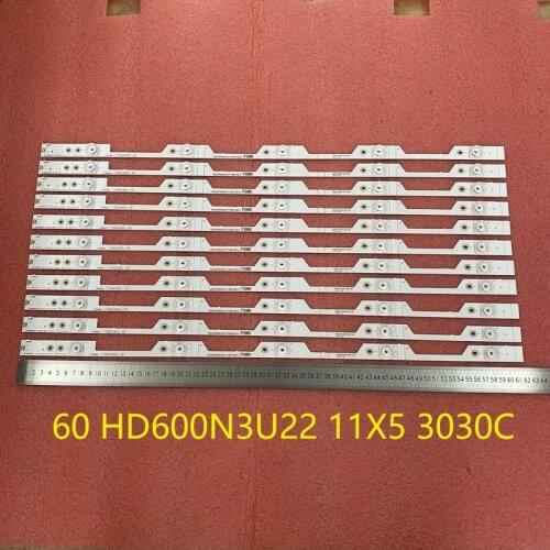 11pcs/set 5LED LED backlight bar for H60NEC5600 HISENSE 60 HD600N3U22 11X5 3030C D6T
