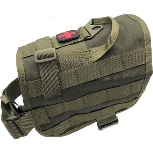 Outdoor Military Gear Service Dog Clothes Army Combat Hunting Training Molle Dog Vest 1000D Nylon Tactical Harness Clothing