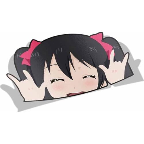 Personality Nico Yazawa Love Live Peek Anime Big Head Vinyl Cartoon Car Sticker Window Trunk Decal Apply To Car Window
