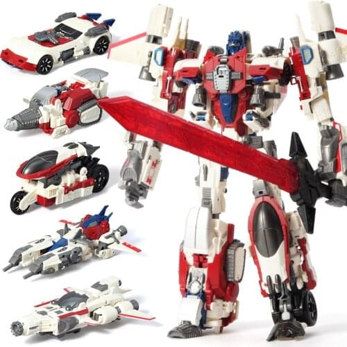 WEI JIANG 5 IN 1 NEW Transformation Movie 5 Toys Anime Devastator Robot Car Action Figure aircraft dinosaur Model kids boys gift