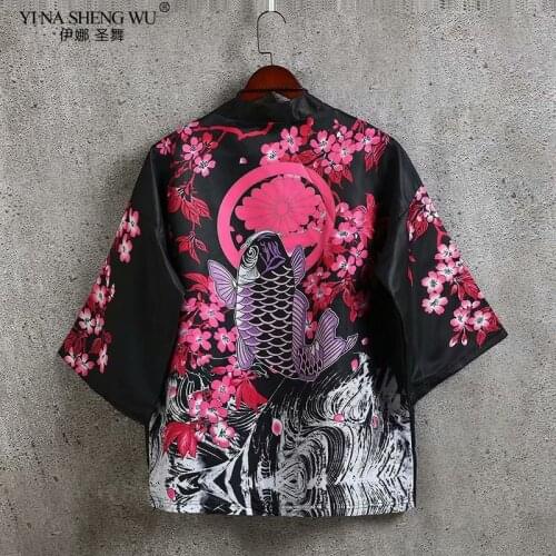 Japanese Kimono Cardigan Men Woman Haori Uukata Male Samurai Costume Clothing Kimono jaket Mans Kimono Shirt Yukata Haori Coat