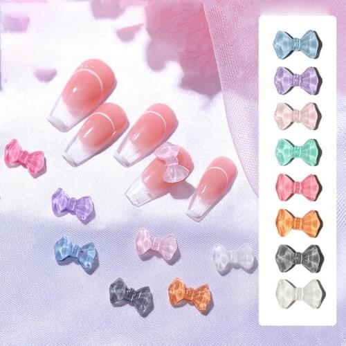 10Pcs/Bag Manicure Accessories Water Ripple Novelty Flat 3D Rhinestone Nail Art Decorations for Nail Salon Nail Art Decorations