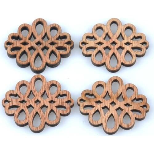 20pcs Natural Wooden Clouds shape Scrapbooking Carft Nautical DIY Home Handmade Decoration 45x49mm MT1608