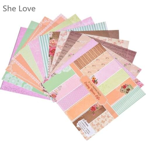 Chzimade 24 Sheets Scrapbooking Pads Paper Origami Art Background Paper Card Making DIY Scrapbook Paper Craft