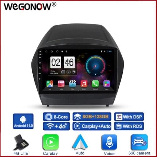 360 Panoramic Camera 6G+128G Android 10.0 Car DVD Player GPS WIFI Bluetooth RDS Radio For 2009 2010 2011 2012-2015 Hyundai IX35