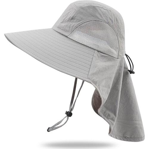 Big Brime Sun Hat Cotton Summer Sun Visor Wide-brimmed hat Beach Hat Adjustable UV Protection Female Cap packable