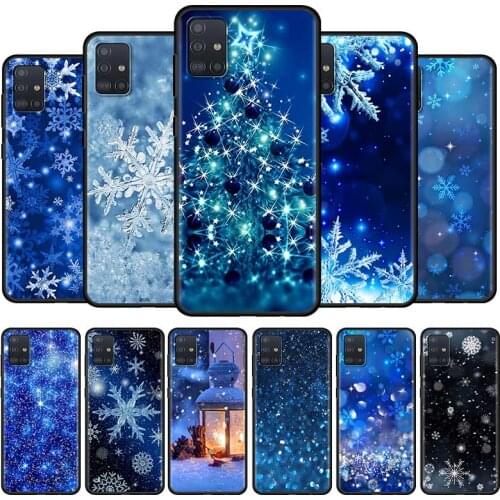 Winter Snowflakes Phone Case For Samsung Galaxy A51 A71 A21s A11 A31 A41 A91 A12 A32 A42 A52 A22 5G A02s A01 Cover Soft Capa