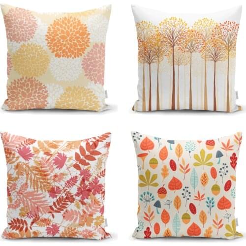 Decorative 4'Lü Cushion Pillow Decorate Case Set Quality Stylish Home Garden Room Kitchen Gift Useful Colorful