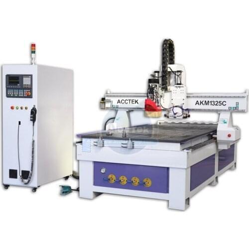 Cnc 1325 Wood Cutting Machine Atc Milling With Multi Heads Router AKM1325C