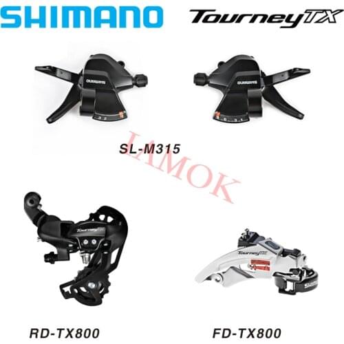 SHIMANO TOURNEY Mountain Bike 8 Speed Derailleur Kit SL-M315 Shift Lever Iamok FD-TX800 RD-TX800 Derailleurs Bicycle Parts