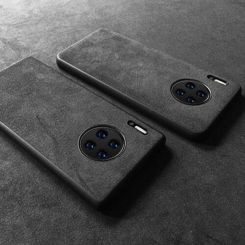 Italian Suede Like Fabrics Leather Cover for Huawei P30 Mate30 Pro Lite Cases Phone Housing Shell Case for Nova 4 3 5 Pro Coque