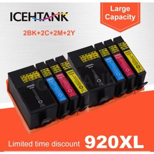 ICEHTANK 2Set Compatible Ink Cartridge For HP 920 XL 920XL With Chip For HP Officejet 6000 6500 Wireless 6500A 7000 7500 Printer