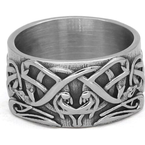 Celtic Ornament Knot Amulet Stainless Steel Ring