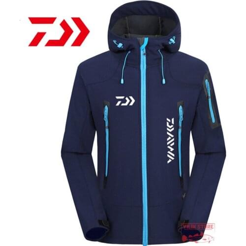 Daiwa Plus Velvet Warm Breathable Fishing Jacket Mens Winter Outdoor Sports Mountaineering Windproof Waterproof Fishing Jacket