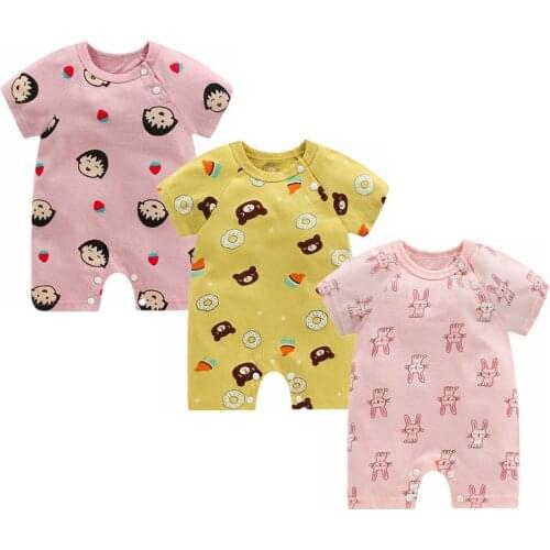 0-24 Months Summer Baby Girls Boys Newborn One-piece Suit Baby Rompers Baby Jumpsuit Toddler Clothing Infant Kids Outfit