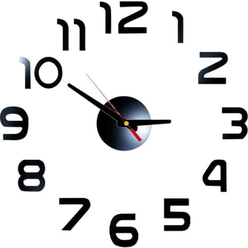 Top fashion 3d wall clock reloj de pared quartz watch modern diy clocks living room large decorative horloge murale stickers