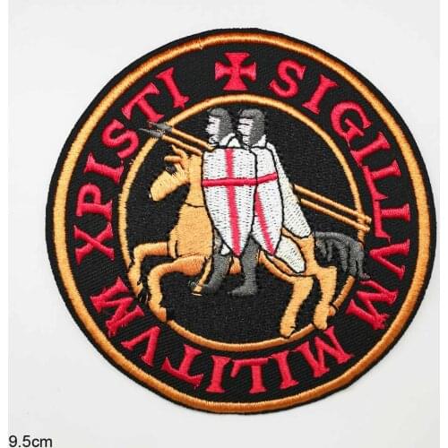 Letters Assassin Knights Templar Warrior Iron On Patch Embroidered Clothes Patch For Clothing Clothes Stickers