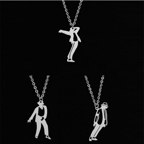 New pattern Michael Jackson Pendant Necklace Stainless Steel Necklaces Link Chain Jewelry Gifts for Fans
