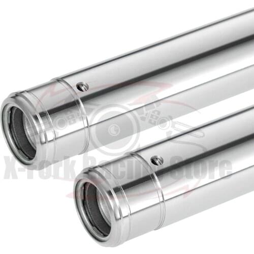 Front Inner Fork Tubes Pipes Silver Bars Pair For KAWASAKI W640 1999-2000 44013-1466 39X609mm