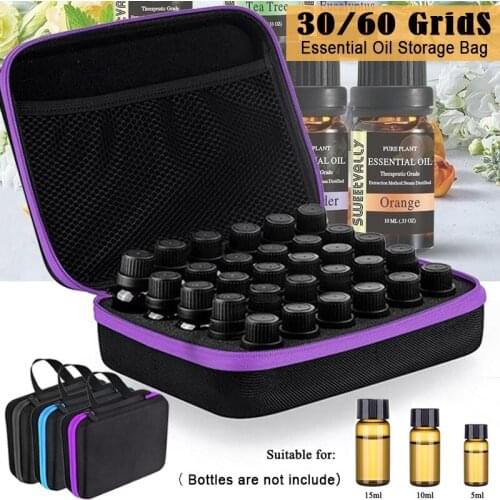 Portable 60/30 Bottles 5/10/15ml Essential Oil Case Perfume Essential Oil Nail Polish EVA Storage Box Storage Bag Container