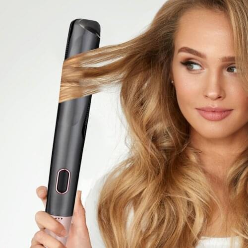 Portable LCD Display Hair Straighteners Hair Styler 2 in 1 Salon Hair Curlers for Hair Decorative Caring Accessories