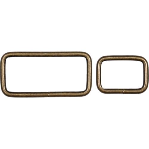 20PCS Metal Rectangle Ring Buckles for Bags Webbing Belt Strap Shoes Adjuste DIY Hardware Accessories