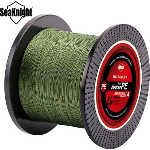 SeaKnight Tri-Poseidon Series 500M PE Fishing Line 4 Strands Braided Fishing Line Multifilament Fishing Line 8-60LB