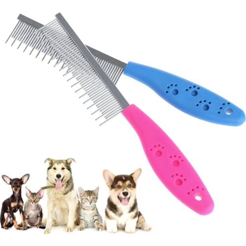 Pet Cat Dog Trimmer Grooming Comb Brush Comb Rake Hair Shedding Flea APR5_35