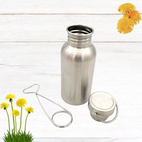 2021 New 1 Set 350ml Outdoor Cookware Hook Water Cup Stainless Steel Heating Water Pot with Hook (Silver)